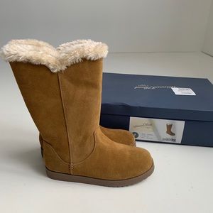 NEW Tan Furry Suede Winter Boots